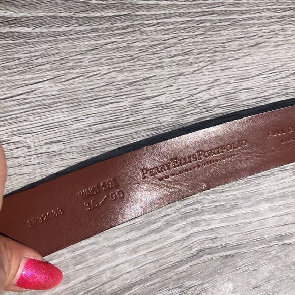 Perry Ellis Portfolio full grain cowhide belt - Picture 4 of 6